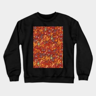 Autumn orange pattern Crewneck Sweatshirt